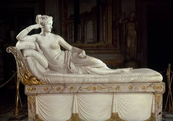 Pauline Bonaparte (1780-1825) en Vénus triomphante, c.1805-08 (marbre)